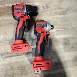 HOUSTON LOCATION - AS-IS Milwaukee M18 18V Lithium-Ion Brushless Cordless Compact Drill/Impact Combo Kit (2-Tool) W/(2) 2.0 Ah Batteries  Charger & Bag