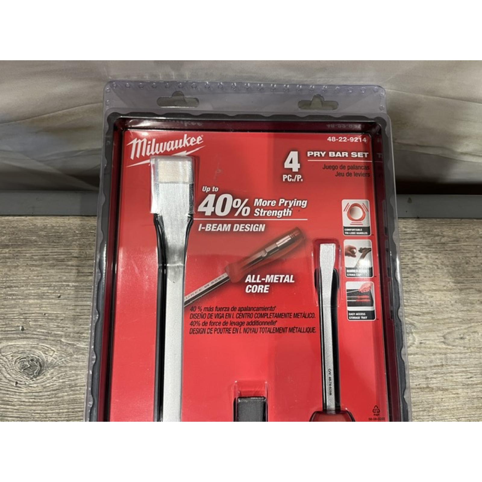 NEW - Milwaukee Pry Bar Set (4-Piece)