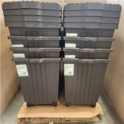 Phoenix LIKE NEW StyleWell 90 Gal. Resin Deck Box with Wheels in Brown Pallet of 8 (RV: $639)