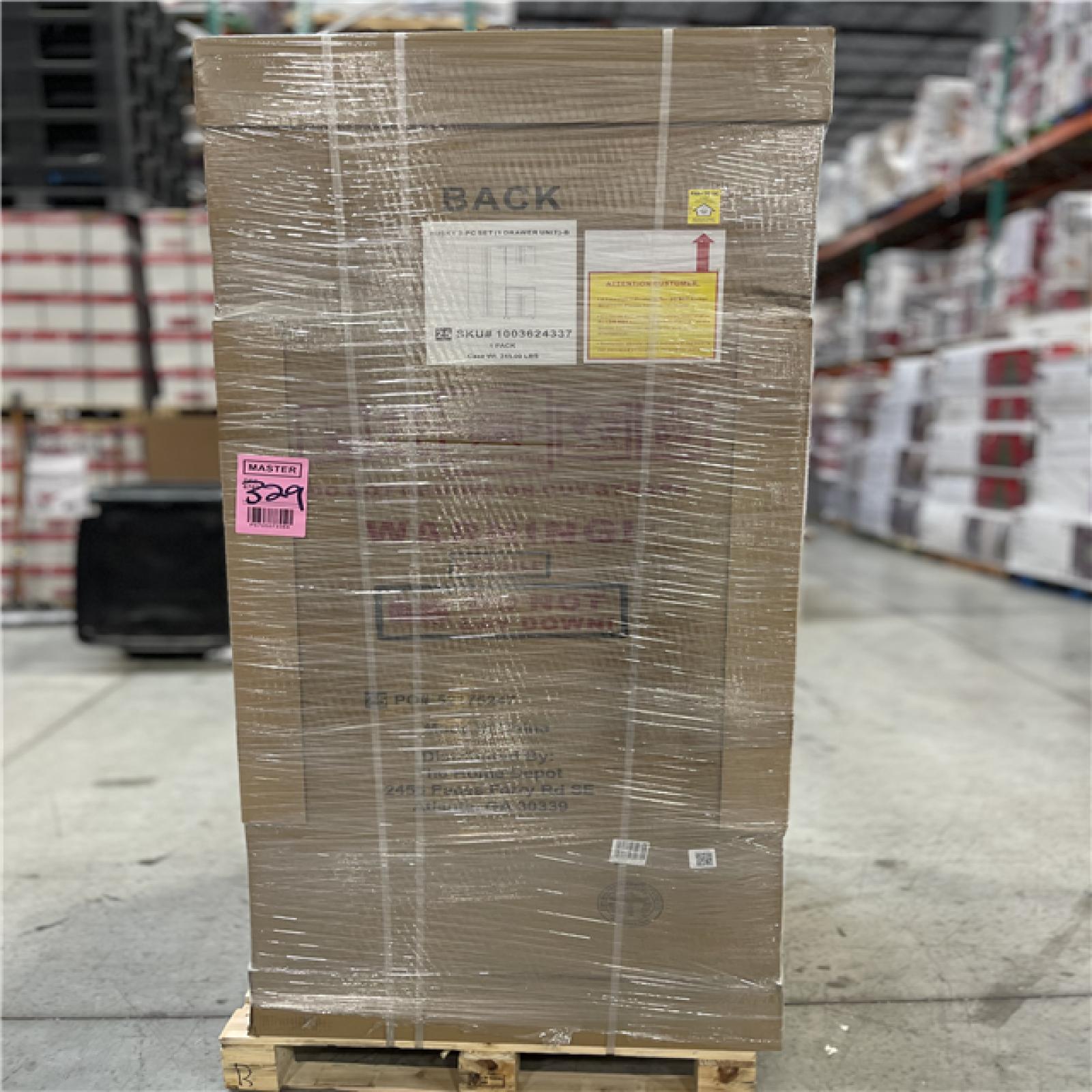 DALLAS LOCATION - Husky 3-Piece Regular Duty Welded Steel Garage Storage System in Black PALLET-(2 UNITS)