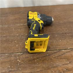 AS-IS DEWALT ATOMIC 20-Volt Lithium-Ion Cordless 1/2 in. Compact Hammer Drill with 3.0Ah Battery, Charger and Bag