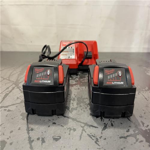 AS-IS- Milwaukee M18 18-Volt Lithium-Ion XC Starter Kit with Two 5.0Ah Batteries and Charger