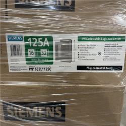 DALLAS LOCATION- Siemens PN Series 125 Amp 16-Space 32-Circuit Main Lug Plug-On Neutral Load Center Indoor with Copper Bus PALLET-(45 UNITS)