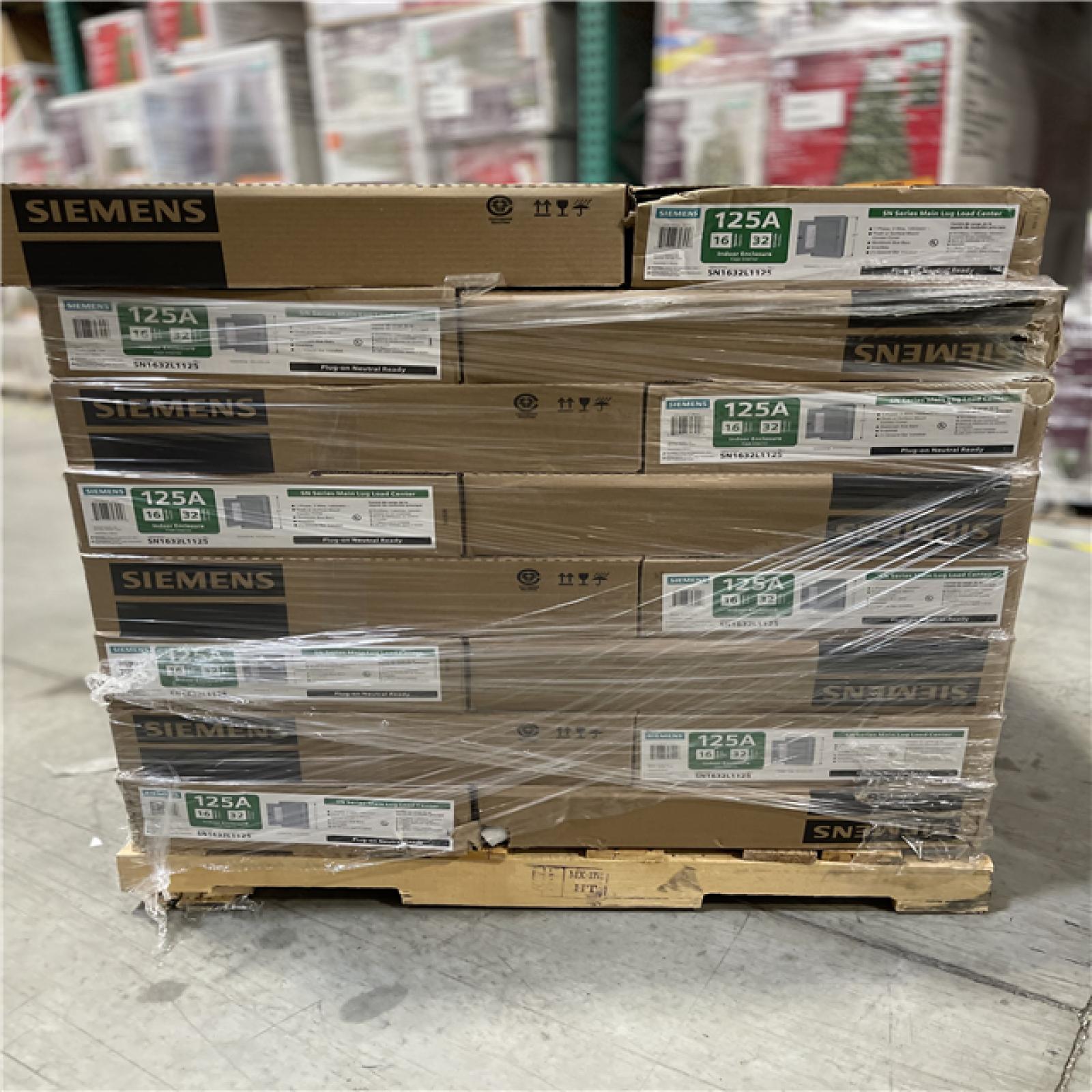 DALLAS LOCATION -Siemens SPEEDFAX™ SN1632L1125 Standard SN Series 1-Phase Assembled Low Voltage Main Lug PALLET-(32 UNITS)