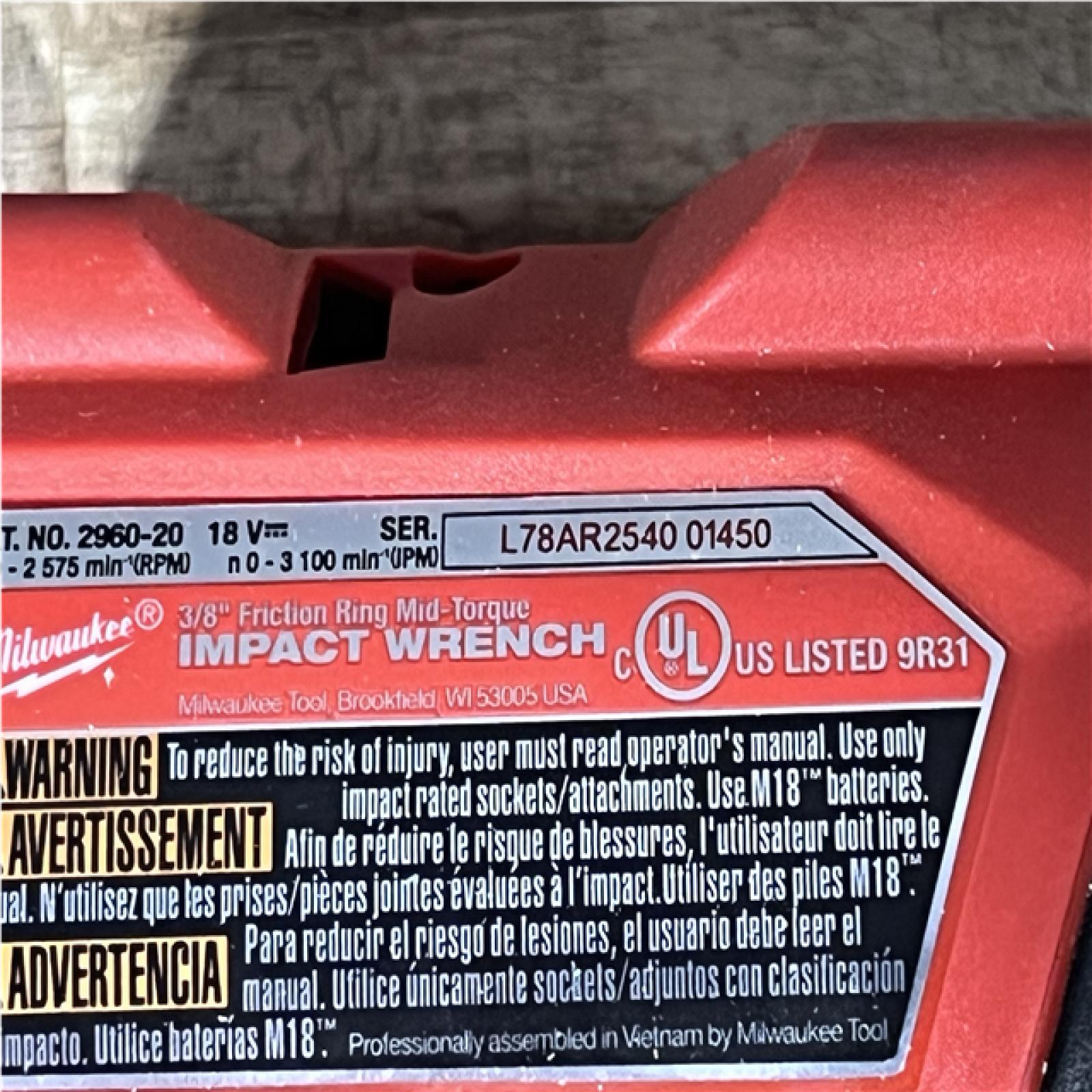 Houston Location AS-IS Milwaukee FUEL GEN-2 18V Lithium-Ion Mid Torque Brushless Cordless 3/8 in. Impact Wrench with Friction Ring (Tool-Only)