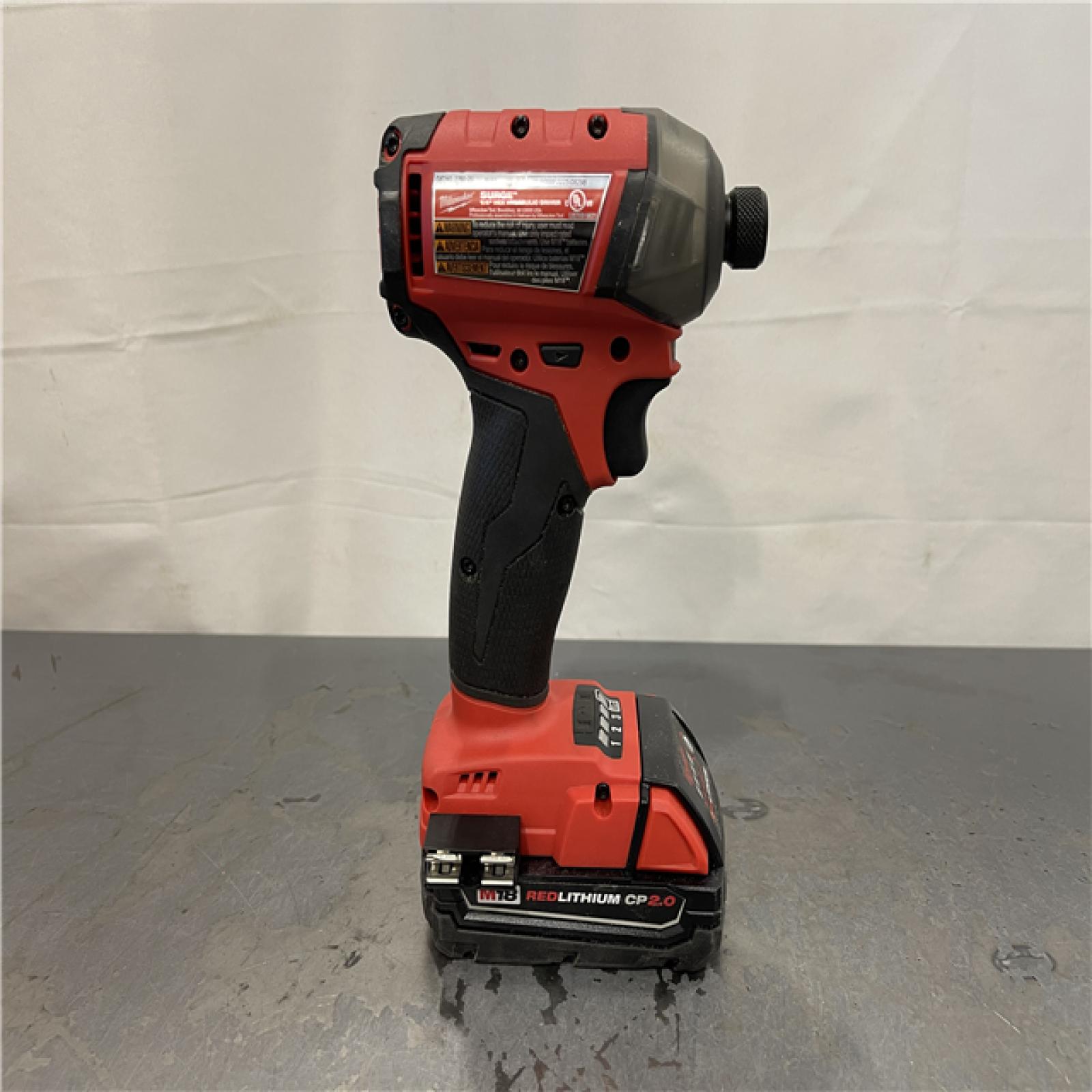 AS-IS - Milwaukee M18 FUEL SURGE 18V Lithium-Ion Brushless Cordless 1/4 in. Hex Impact Driver w/2.0ah Battery