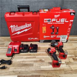 HOUSTON LOCATION - AS-IS Milwaukee  FUEL 18V Lithium-Ion Brushless Cordless Hammer Drill and Impact Driver Combo Kit