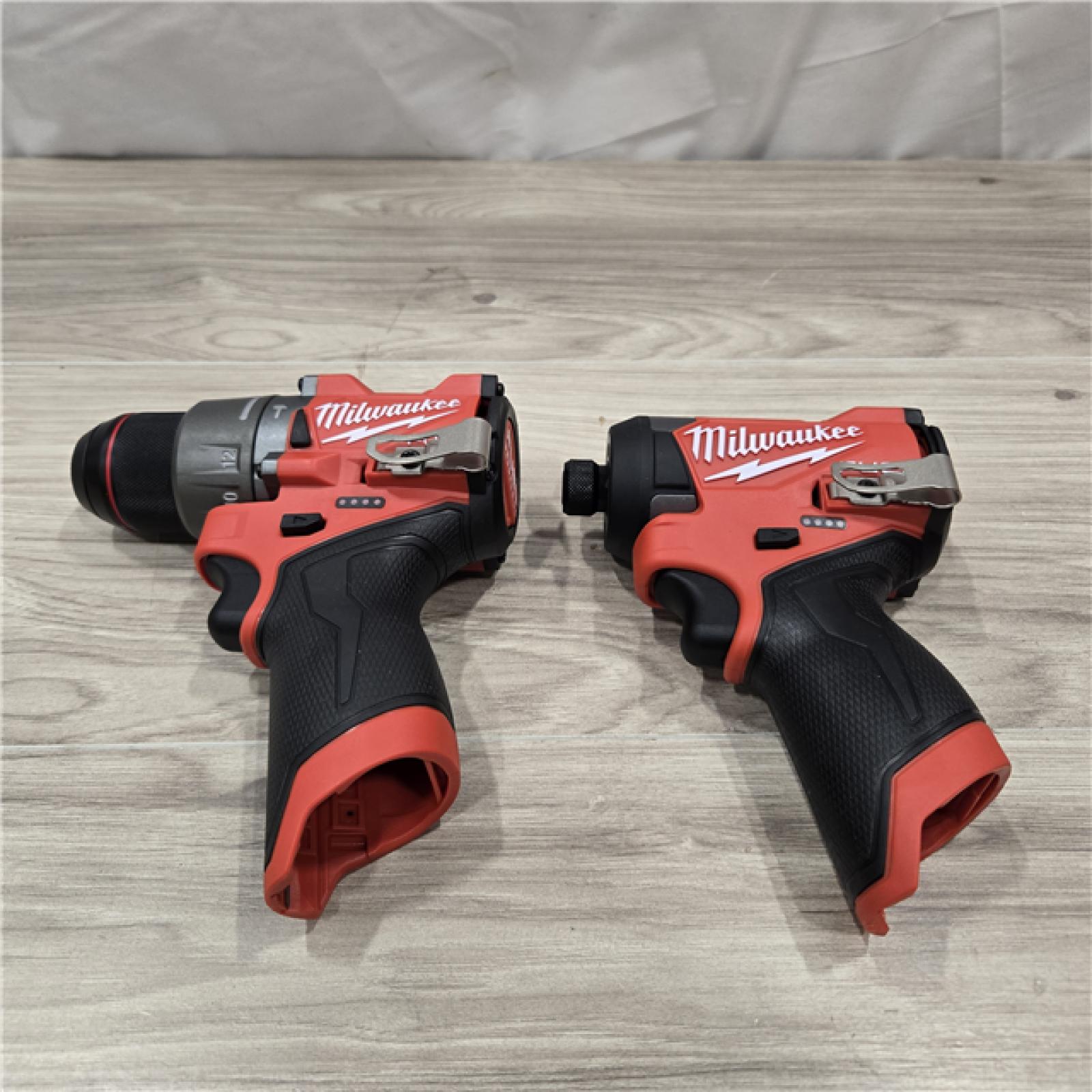 AS-IS Milwaukee 3497-22 12V Brushless Hammer Drill and Impact Driver Combo Kit