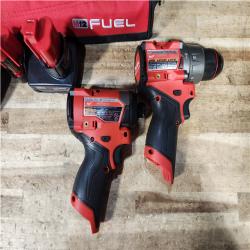 HOUSTON LOCATION - AS - IS Milwaukee FUEL 12-Volt Lithium-Ion Brushless Cordless Hammer Drill and Impact Driver Combo Kit