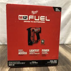NEW- Milwaukee FUEL 12-Volt Lithium-Ion Brushless Cordless 18-Gauge 1-1/2 in. Compact Brad Nailer (Tool Only)