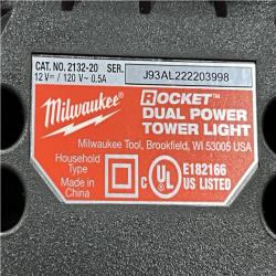 AS-IS Milwaukee 12-Volt Lithium-Ion Cordless 1400 Lumen ROCKET LED Stand Work Light (Tool-Only)