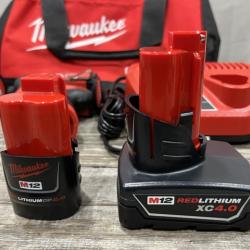 AS-IS Milwaukee FUEL 12-Volt Lithium-Ion Brushless Cordless Hammer Drill and Impact Driver Combo Kit