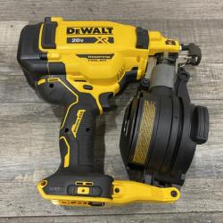 AS-IS DEWALT 20V MAX Lithium-Ion 15-Degree Electric Cordless Roofing Nailer Kit