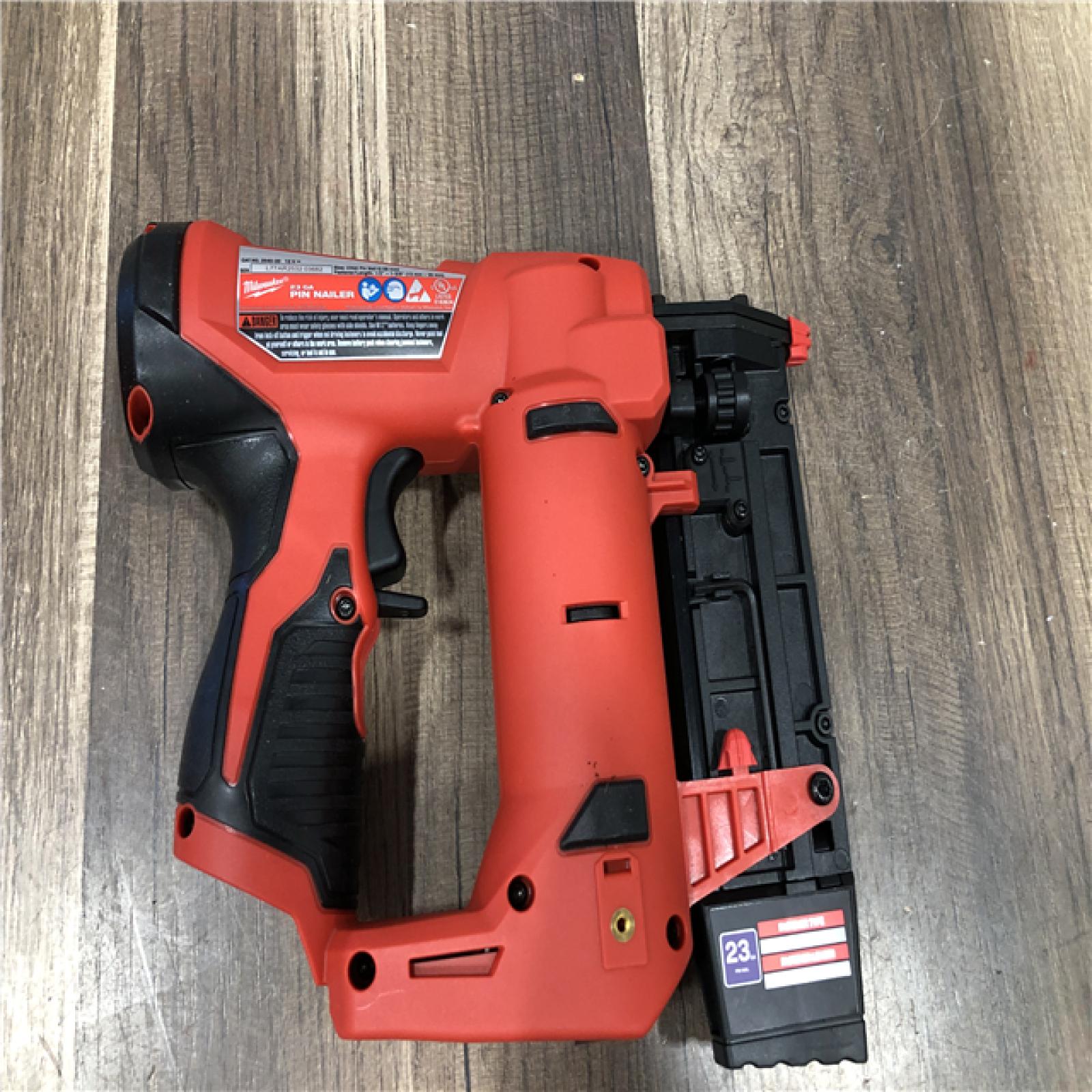 AS-IS Milwaukee 12-Volt 23-Gauge Lithium-Ion Cordless Pin Nailer (Tool-Only)