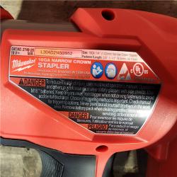 HOUSTON LOCATION - AS-IS MILWAUKEE FUEL 18-Volt Lithium-Ion Brushless Cordless 18-Gauge 1/4 in. Narrow Crown Stapler (Tool-Only)