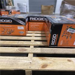 Dallas Location - NEW- 	RIDGID 18V Cordless 8-Tool Combo Kit with 2.0 Ah Battery  4.0 Ah Battery  Charger  and Tool Bag(Lot Of 3)