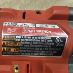 AS-IS Milwaukee FUEL 12V Li-Ion Brushless Cordless Stubby 3/8 in. Impact Wrench Kit