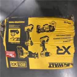 AS-IS DEWALT 20-Volt Maximum Lithium-Ion Cordless 4-Tool Combo Kit with (2) 4 Ah Batteries and Charger