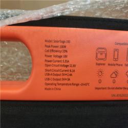 Phoenix NEW Jackery SolarSaga 100-Watt Portable Solar Panel for Explorer 290/550/880/1000/1500 Power Station with built-in 2 USB Outputs