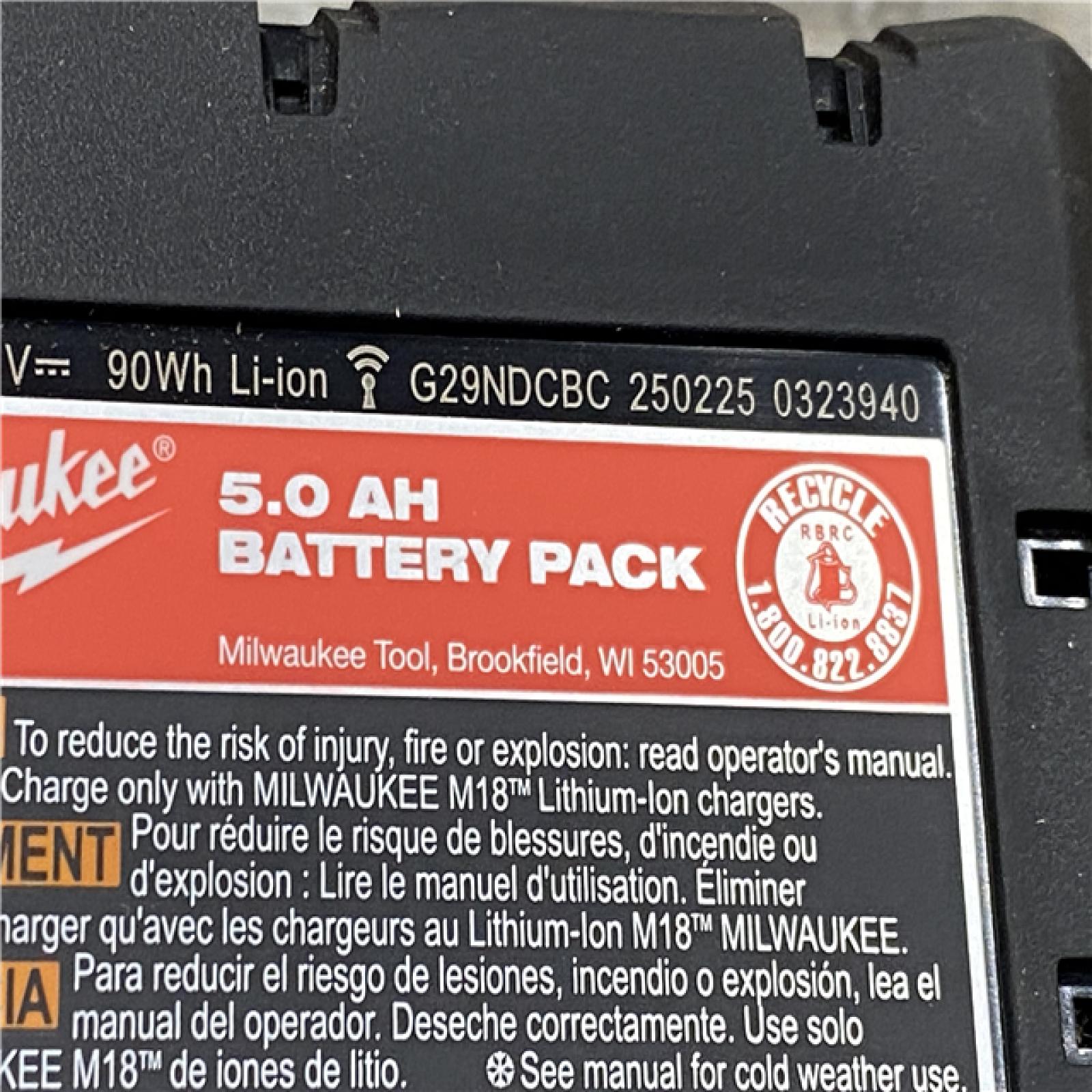 AS-IS Milwaukee 18-Volt Lithium-Ion XC Starter Kit with Two 5.0Ah Batteries and Charger