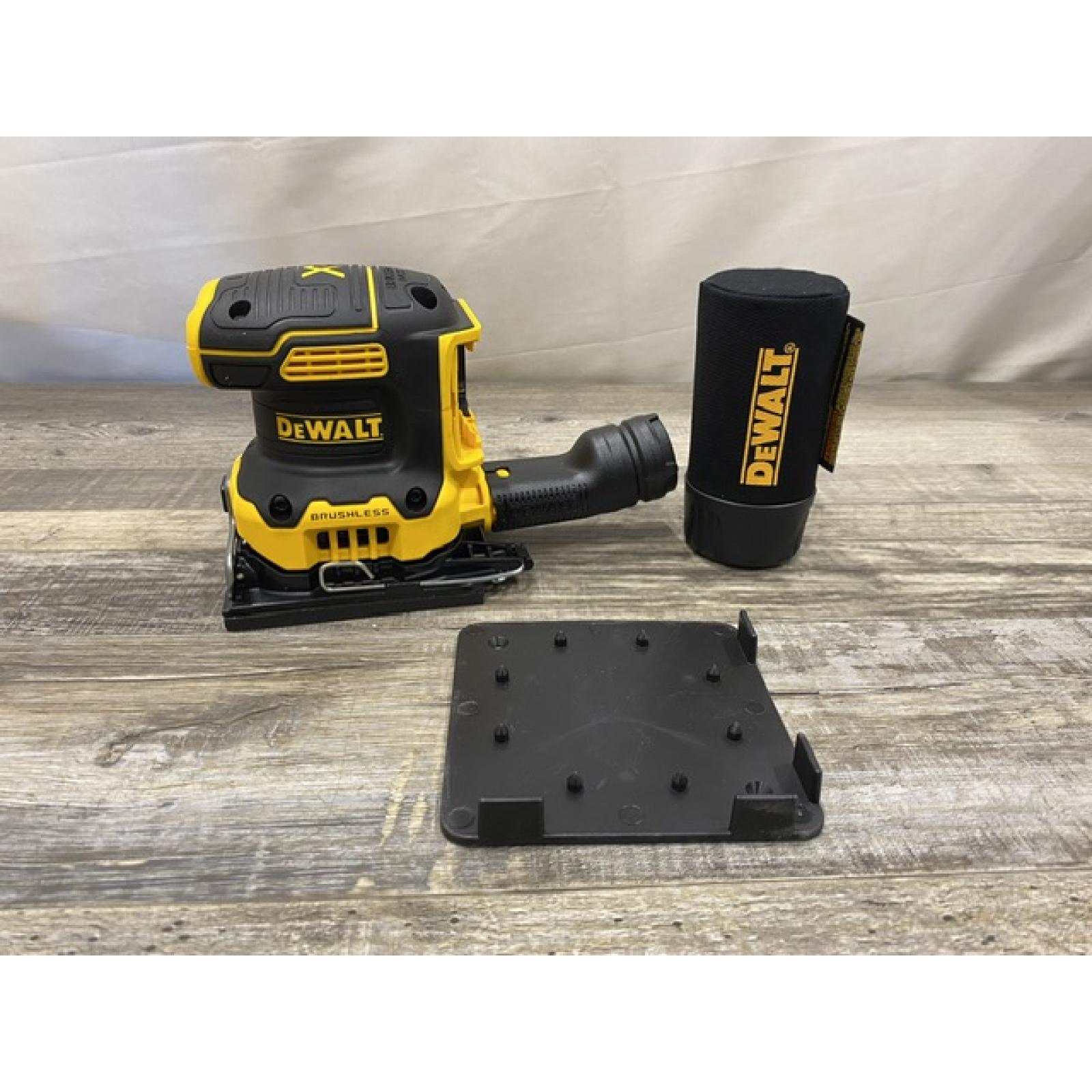 AS-IS DEWALT 20V MAX XR Cordless Brushless 1/4 Sheet Variable Speed Sander (Tool Only)