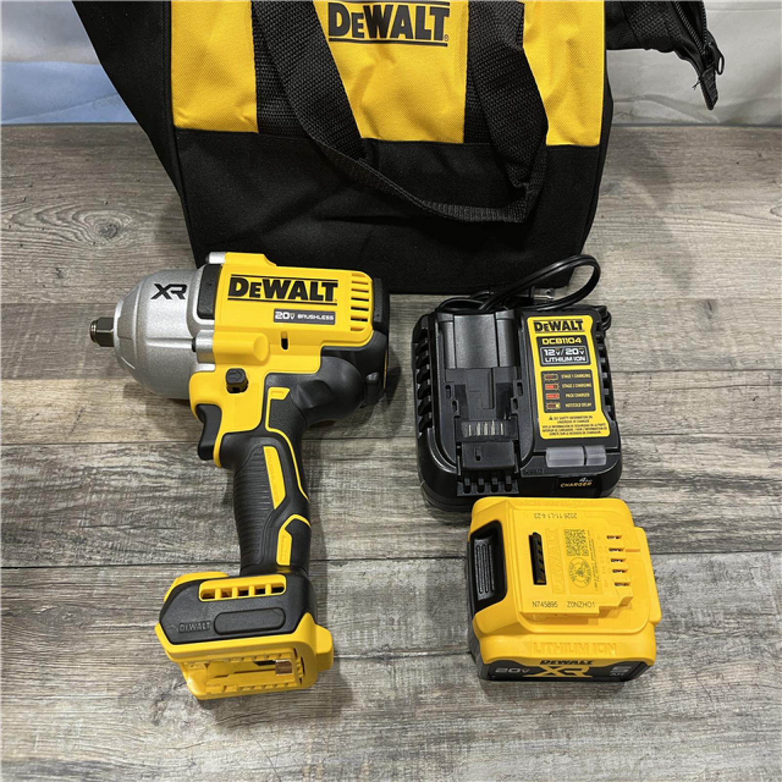 AS-IS DEWALT 20V MAX Lithium-Ion Cordless 1/2 in. Impact Wrench Kit