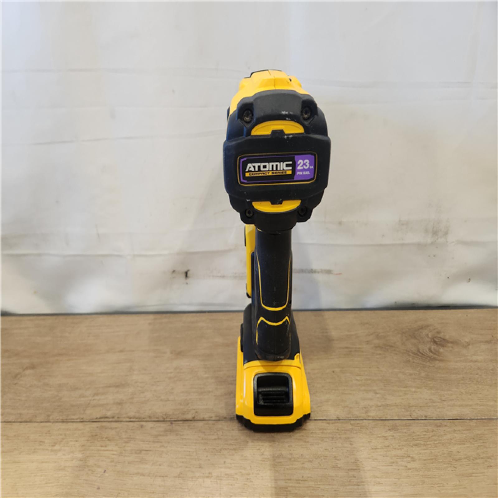 AS-IS- DEWALT ATOMIC 20V MAX Lithium Ion Cordless 23 Gauge Pin Nailer Kit