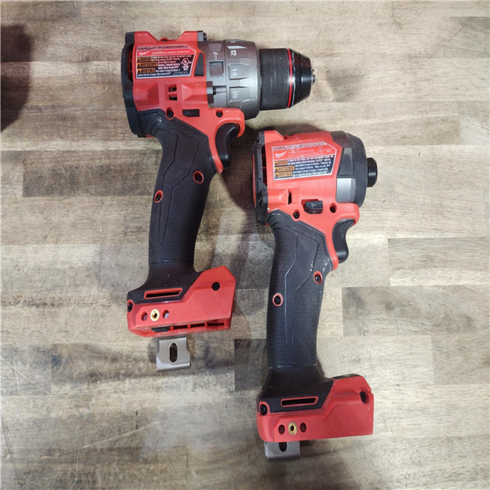 HOUSTON LOCATION - AS-IS MILWAUKEE FUEL 18V Lithium-Ion Brushless Cordless Hammer Drill and Impact Driver Combo Kit (2-Tool) with 2 Batteries