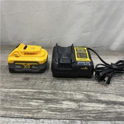AS-IS DEWALT 20V MAX XR POWERSTACK Lithium-Ion Battery Starter Kit with 5.0Ah Battery and Charger