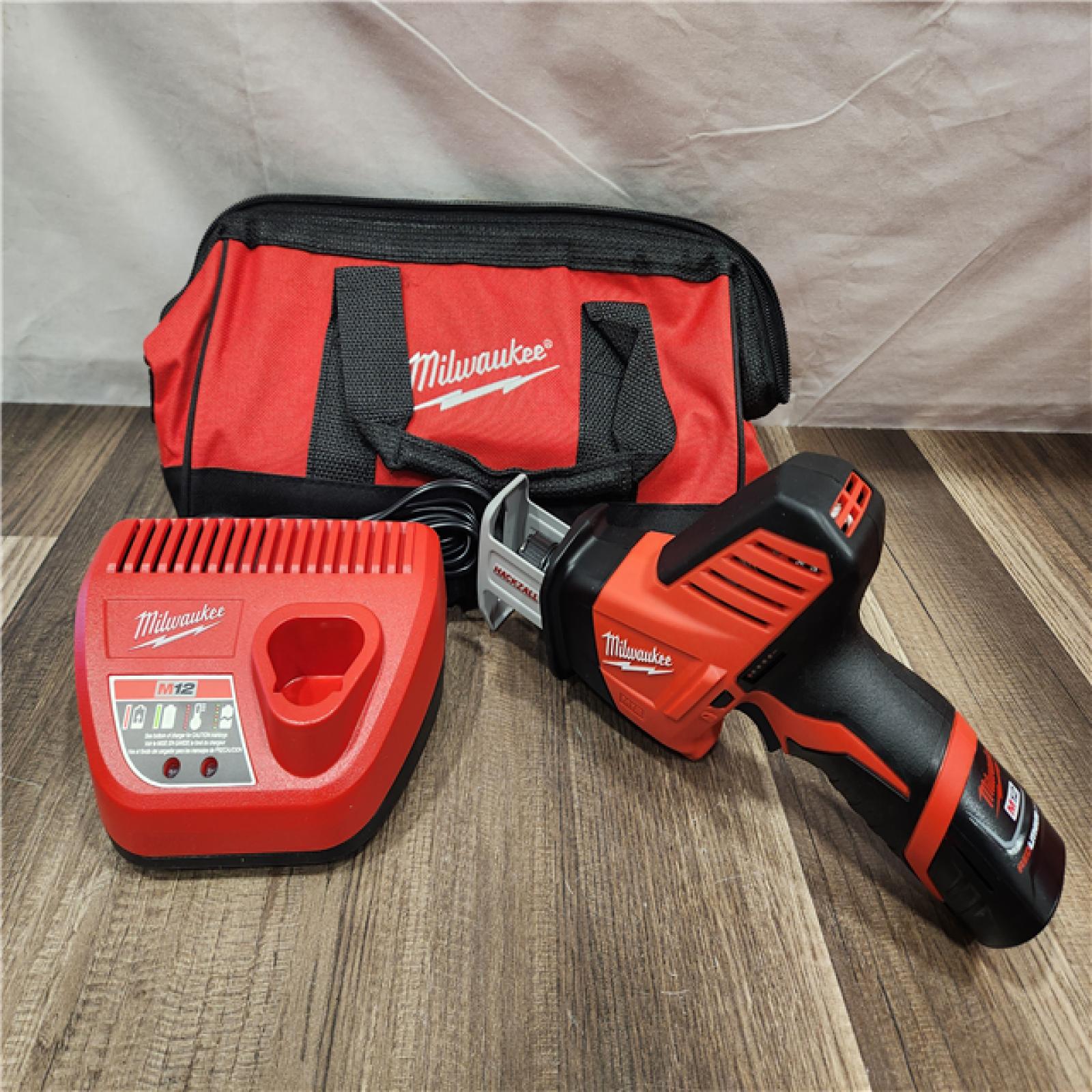 AS-IS- Milwaukee 12V 1.5Ah Cordless Straight Handle Reciprocating Saw Kit