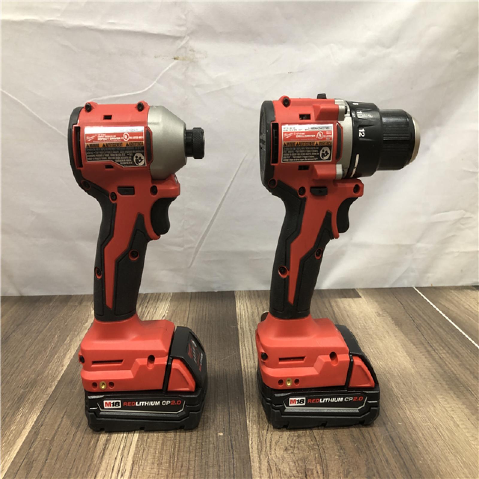 AS-IS Milwaukee 18V Lithium-Ion Brushless Cordless Compact Drill/Impact Combo Kit