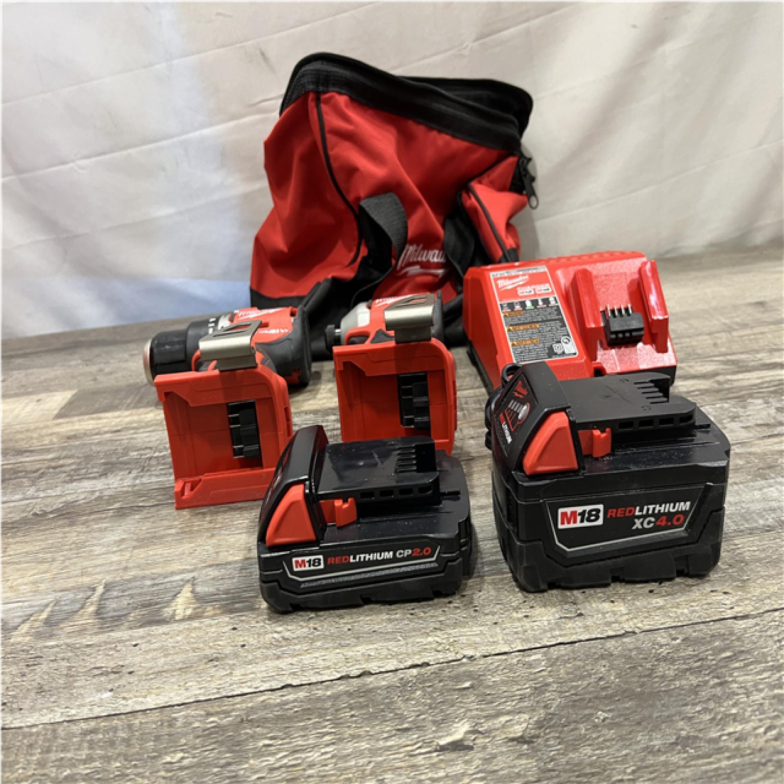AS-IS Milwaukee 18-Volt Lithium-Ion Brushless Cordless Compact Hammer Drill/Impact Combo Kit