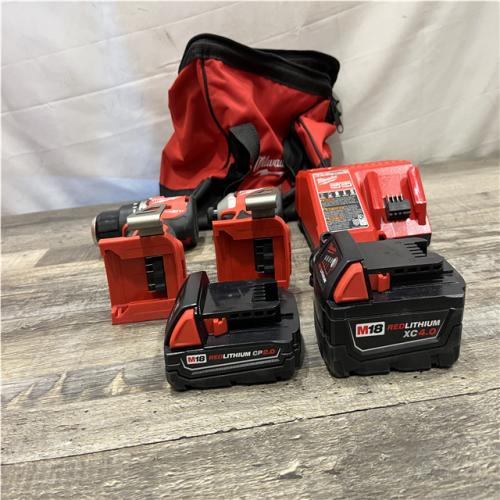 AS-IS Milwaukee 18-Volt Lithium-Ion Brushless Cordless Compact Hammer Drill/Impact Combo Kit