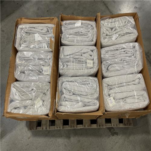 DALLAS LOCATION-NEW! THRESHOLD King Diamond Stitch Cotton Linen Quilt Light Gray   Midweight Coverlet PALLET-( 9 UNITS)