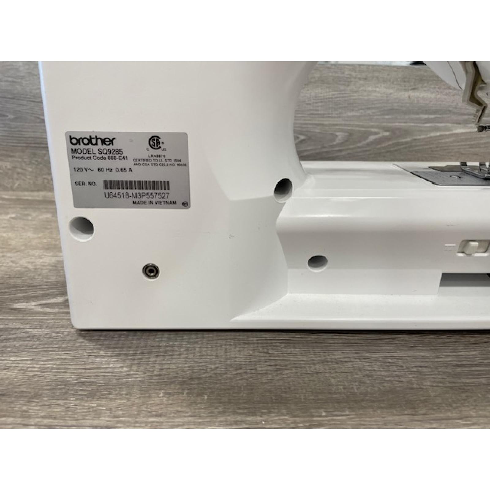 AS-IS Brother SQ9285 Computerized Sewing and Quilting Machine with Wide Table  150 stitches