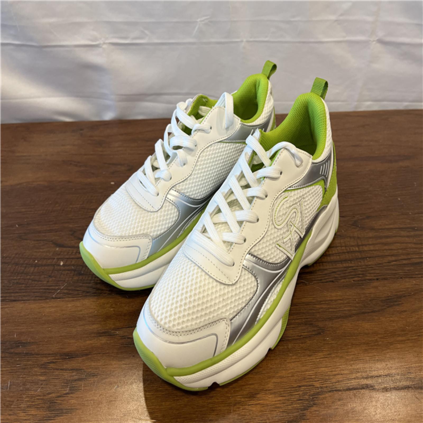 NEW! Stuart Weitzman Trainer Sneakers - White/Green - SZ 11