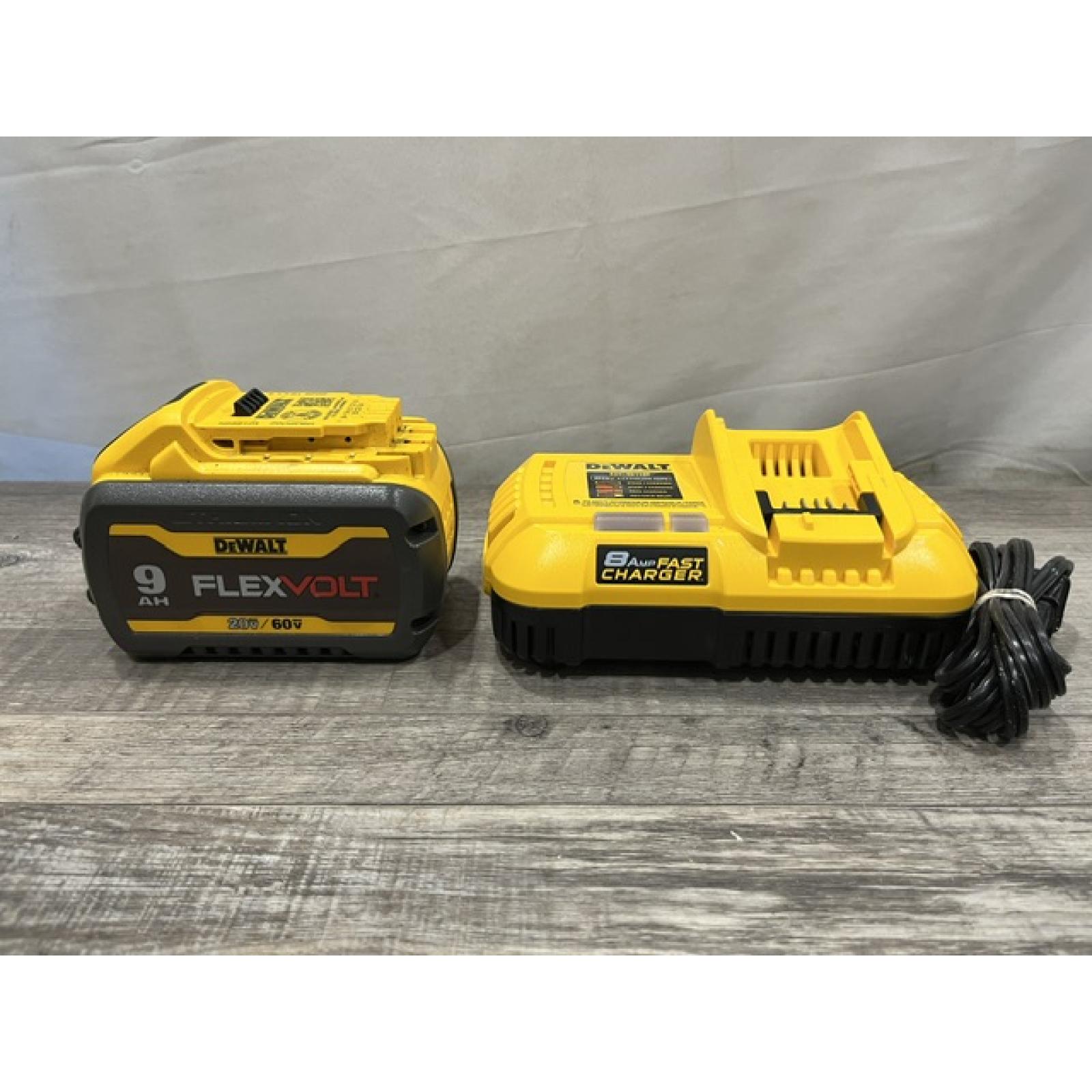 AS-IS DEWALT 20V/60V MAX FLEXVOLT Lithium-Ion 9.0Ah Battery and Charger Starter Kit