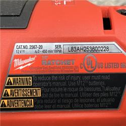 AS-IS Milwaukee FUEL 12-Volt Lithium-Ion Brushless Cordless High Speed 3/8 in. Ratchet (Tool-Only)