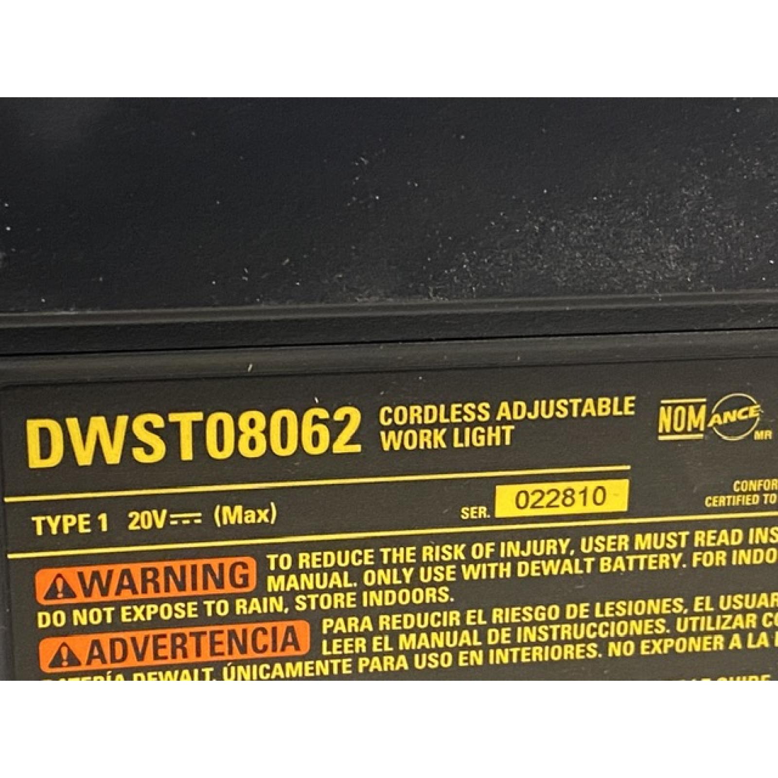 AS-IS DEWALT Tough System 2.0 Flex Volt 20V/60V Cordless LED Adjustable Work Light