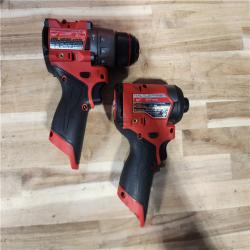 HOUSTON LOCATION - AS-IS Milwaukee FUEL 12-Volt Lithium-Ion Brushless Cordless Hammer Drill and Impact Driver Combo Kit