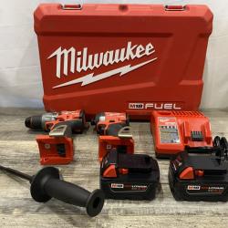 AS-IS Milwaukee FUEL 18V Lithium-Ion Brushless Cordless Hammer Drill and Impact Driver Combo Kit