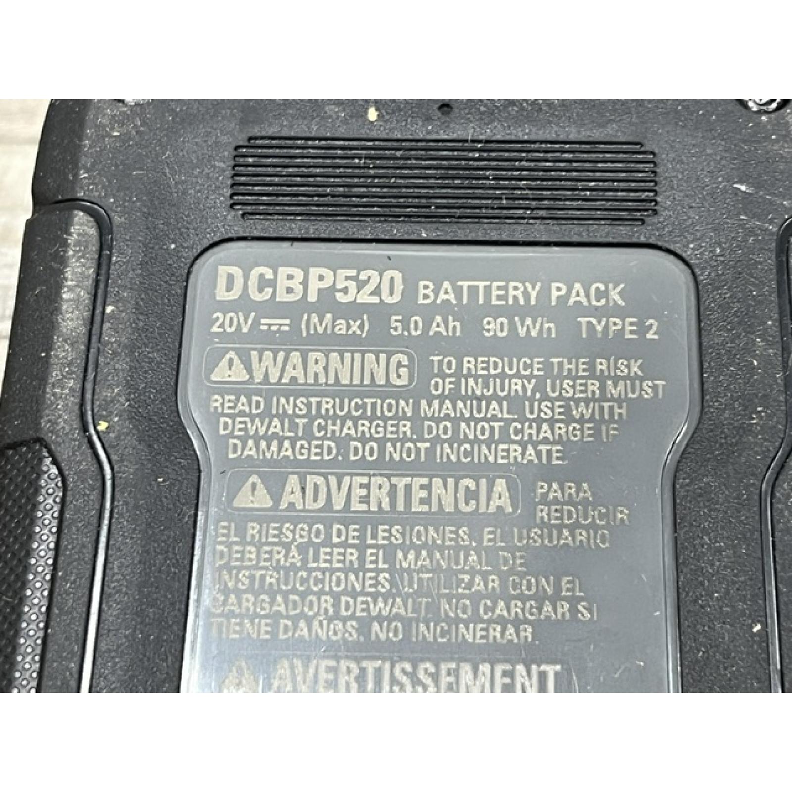 AS-IS DEWALT 20V MAX XR POWERSTACK Lithium-Ion Battery Starter Kit with 5.0Ah and 1.7Ah Batteries and Charger