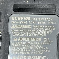AS-IS DEWALT 20V MAX XR POWERSTACK Lithium-Ion Battery Starter Kit with 5.0Ah and 1.7Ah Batteries and Charger