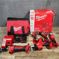 HOUSTON LOCATION - AS-IS M18 18V Lithium-Ion Cordless Combo Kit (5-Tool) with (2) Batteries, Charger and Tool Bag