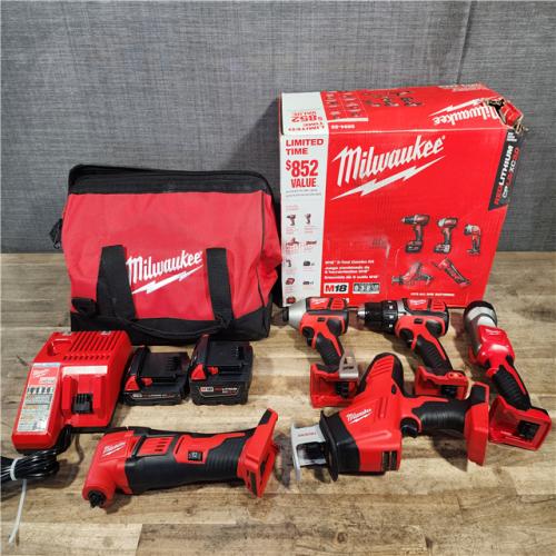 HOUSTON LOCATION - AS-IS M18 18V Lithium-Ion Cordless Combo Kit (5-Tool) with (2) Batteries, Charger and Tool Bag