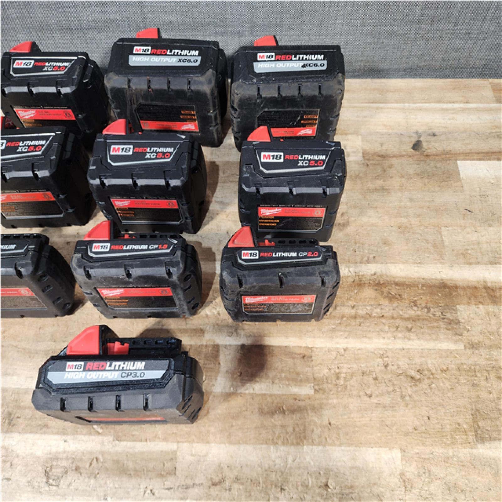 HOUSTON LOCATION - AS - IS MILWAUKEE BATTERY PACK QTY - 10