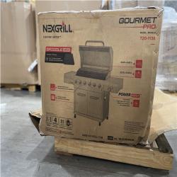 DALLAS LOCATION - AS-IS NEXGRILL 6-Burner Stainless Steel Grill with Searing Side Burner & Griddle Max Insert