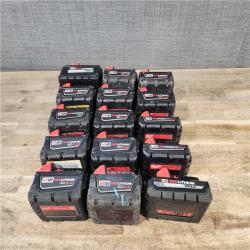 HOUSTON LOCATION - AS-IS MILWAUKEE BATTERY PACK QTY - 15