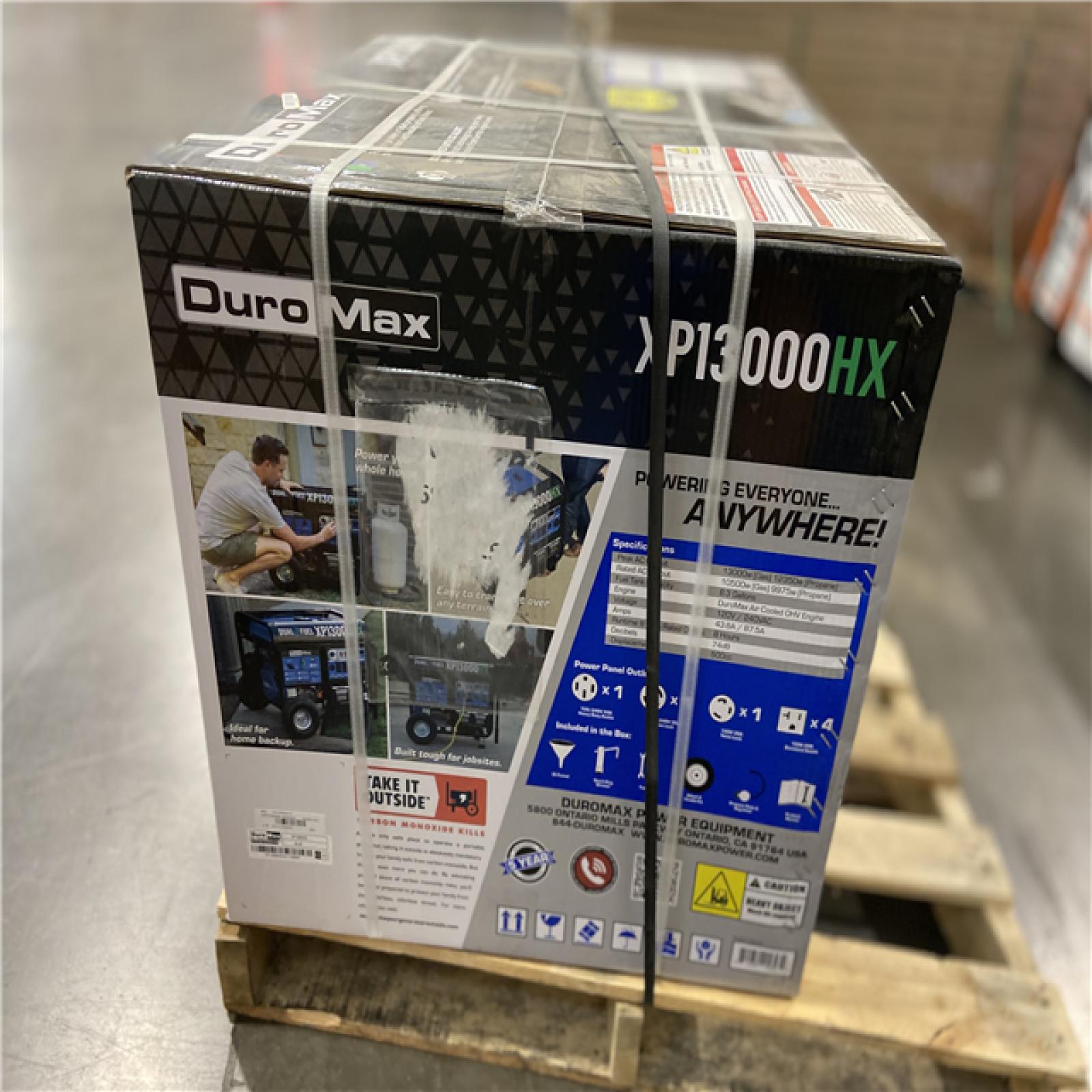 DALLAS LOCATION - DUROMAX 13000/10500-Watt Dual Fuel Electric Start Gasoline/Propane Portable