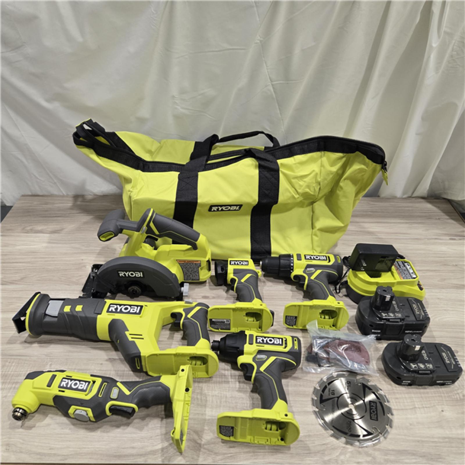 LIKE NEW! - RYOBI ONE+ 18V Cordless 6-Tool Combo Kit
